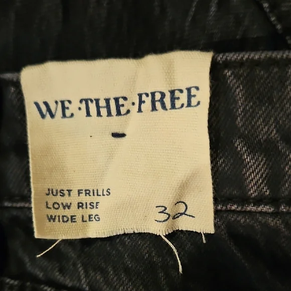 We The Free Black Just Frills Floral Velvet Fringe Jeans - Picture 4 of 13